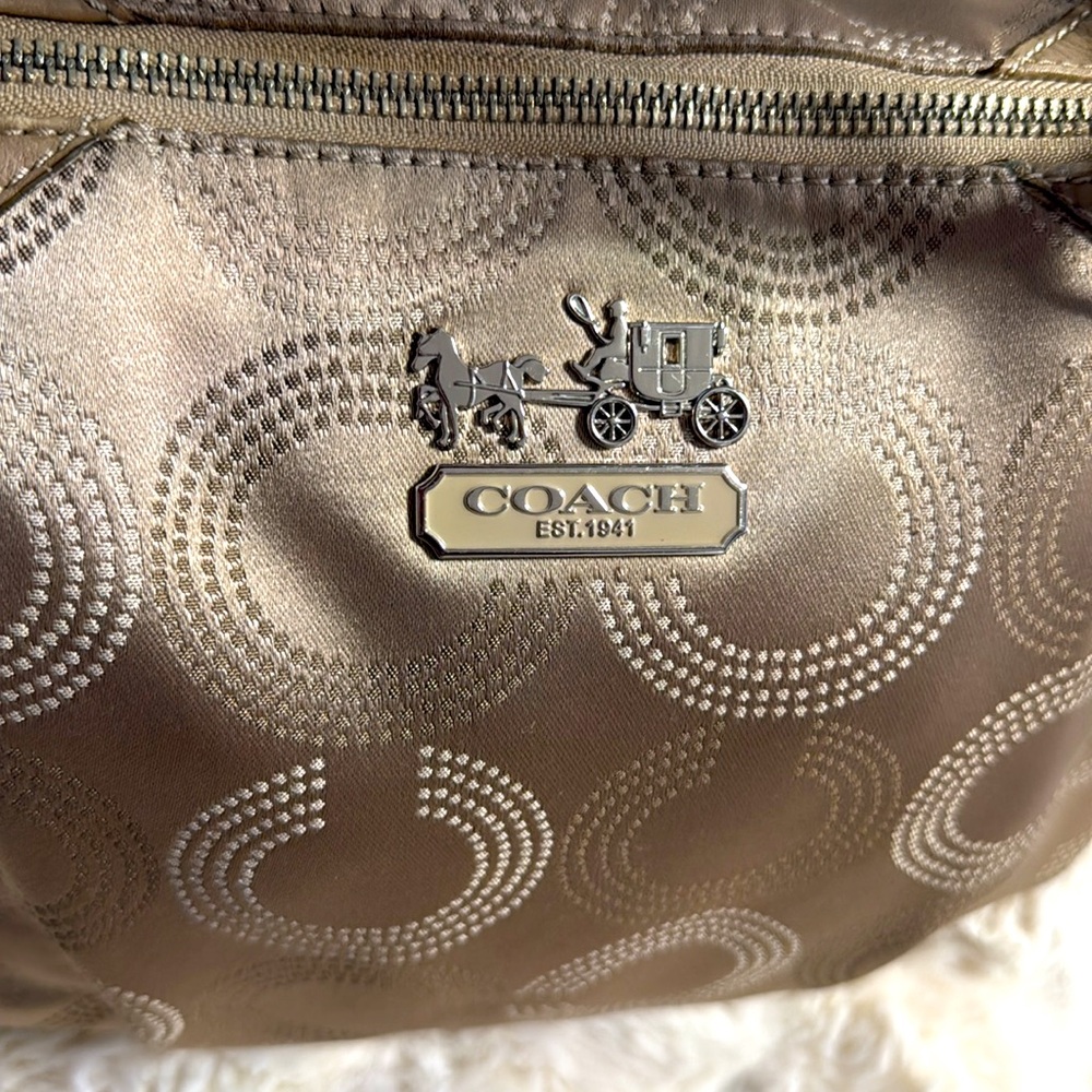 SATIN COACH SHOULDER BAG - Picture 2 of 16
